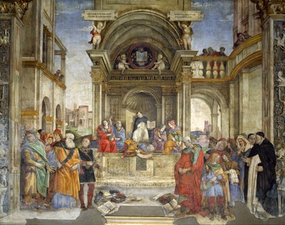 The Dispute of St Thomas, Carafa Chapel, Santa Maria sopra Minerva, Rome, 1488-93 by Filippino Lippi